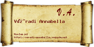 Váradi Annabella névjegykártya